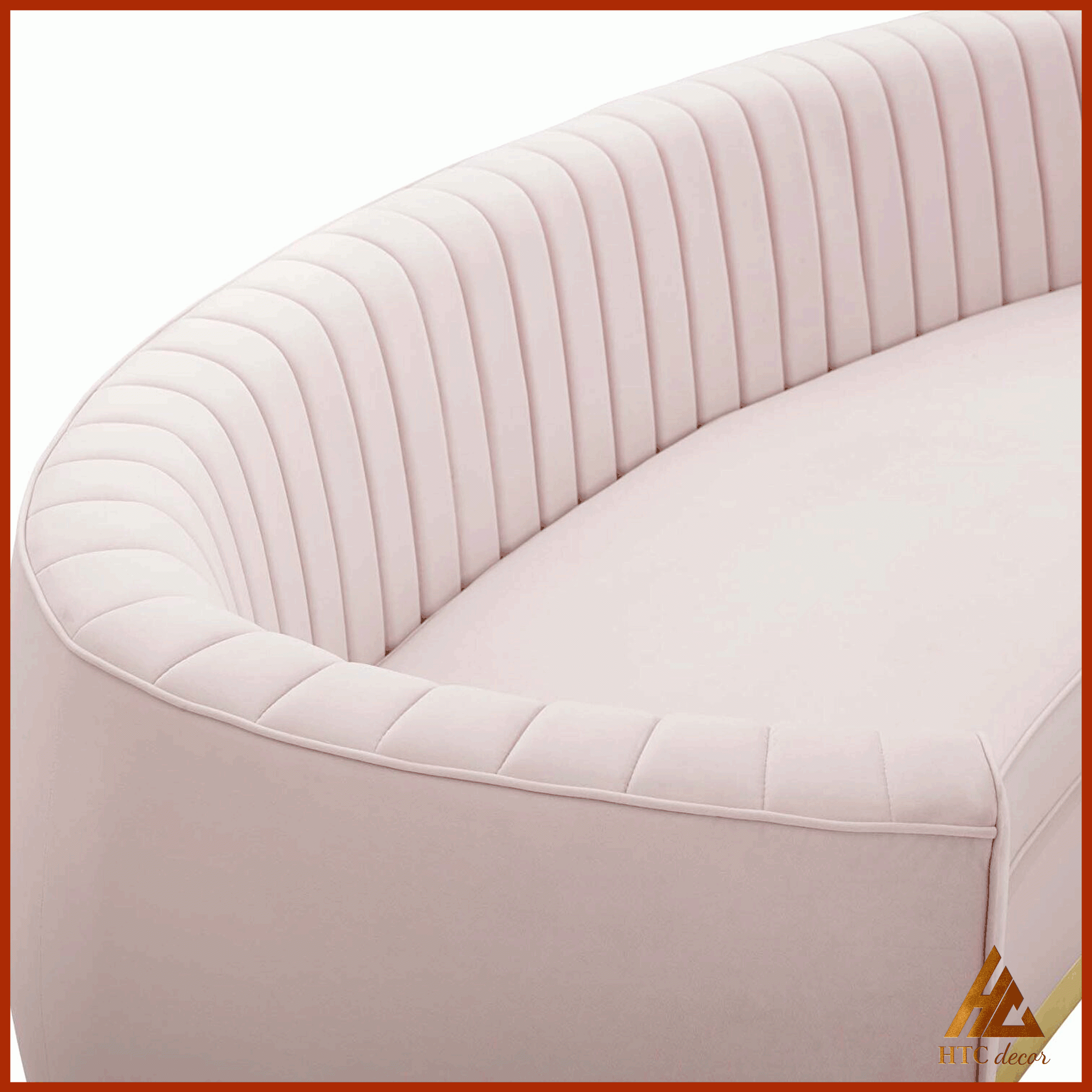 Ghế Sofa Băng Curved Vải Nhung